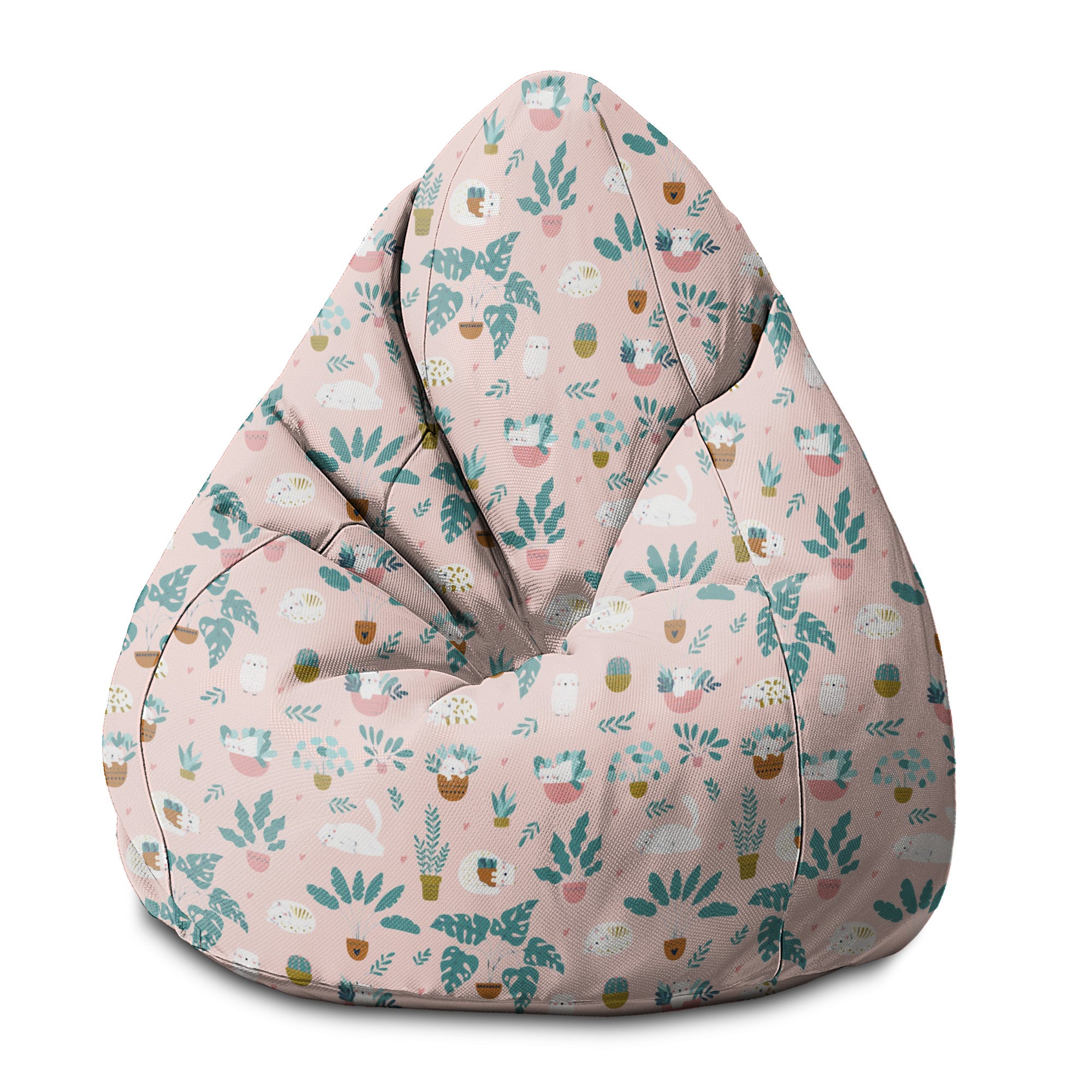 Puf Pearshape Cat and Plants-S-Velvet
