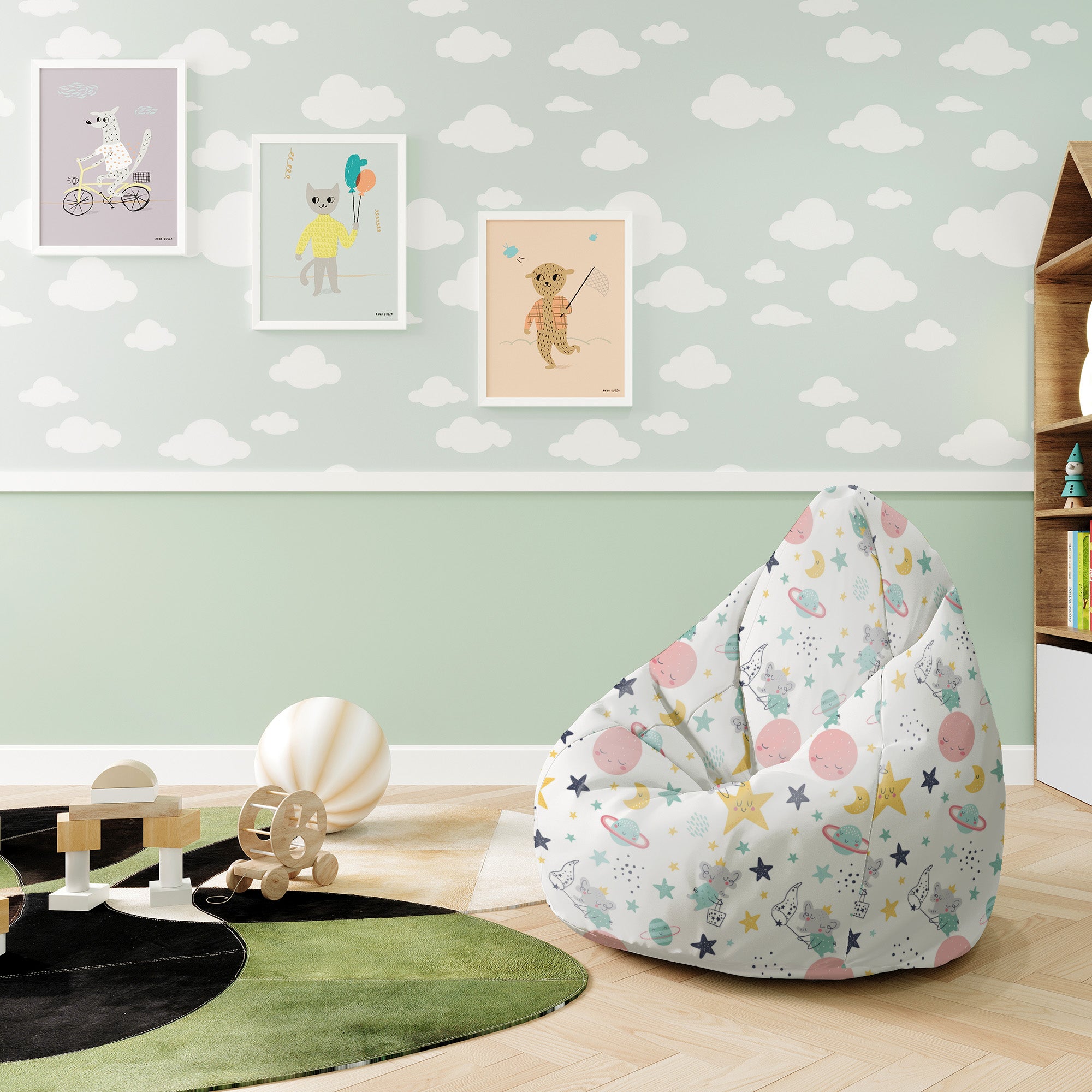 Puf Pearshape Catching Stars-S-Velvet