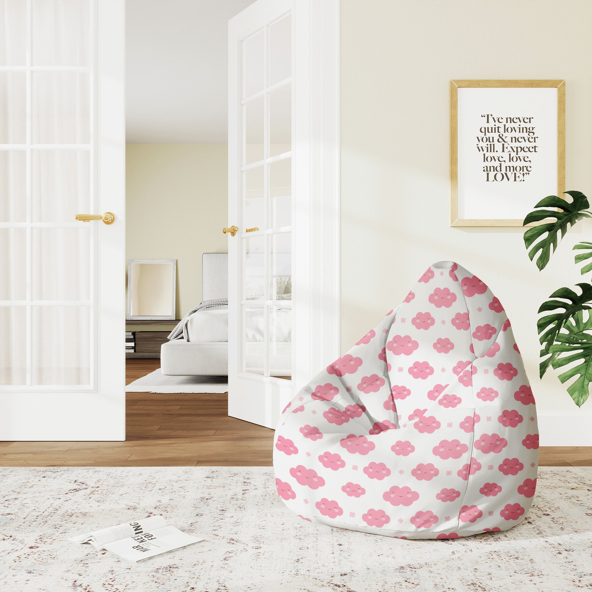 Puf Pearshape Cloudy Sunny-M-Velvet