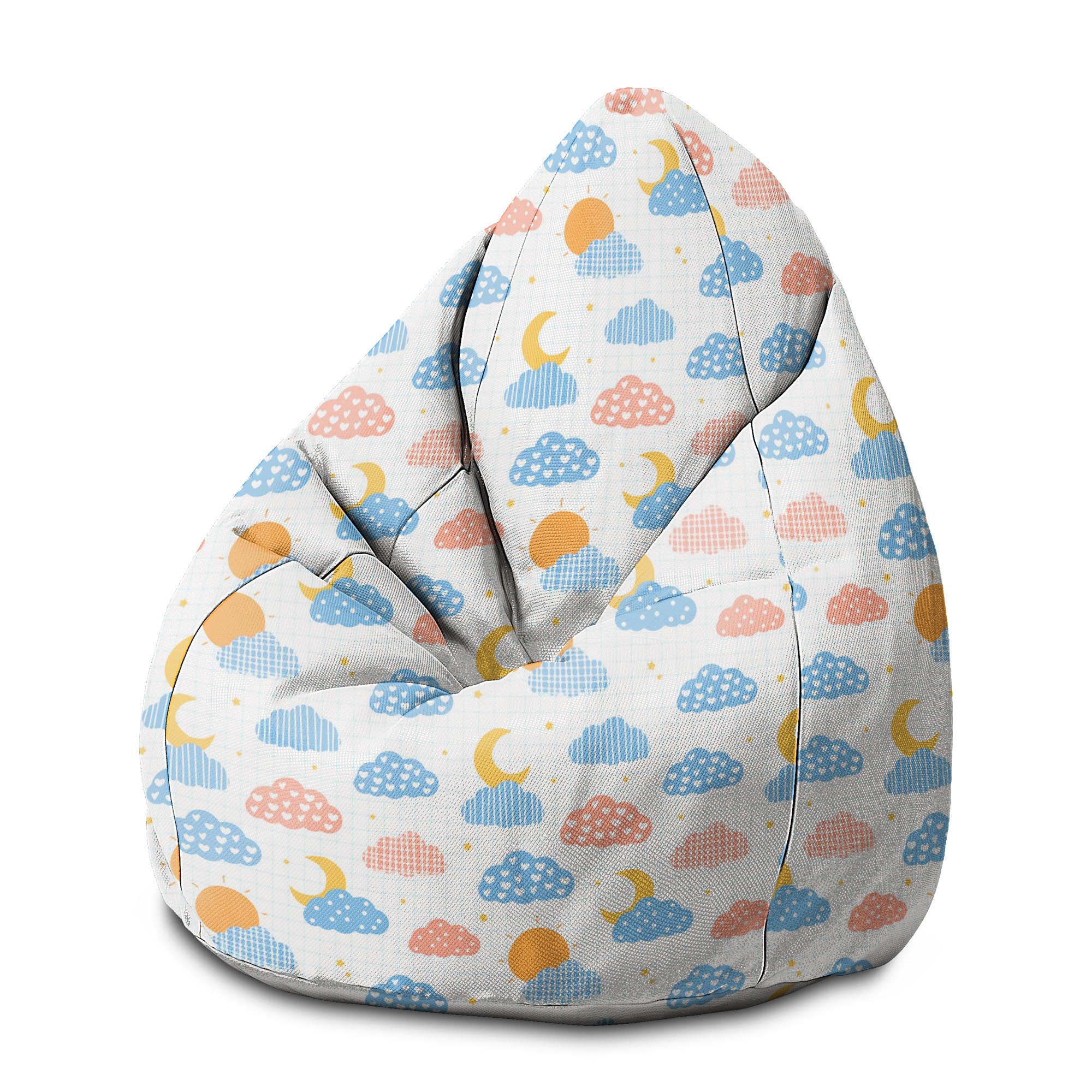 Pearshape Cute Sky-M Oxford Pouf