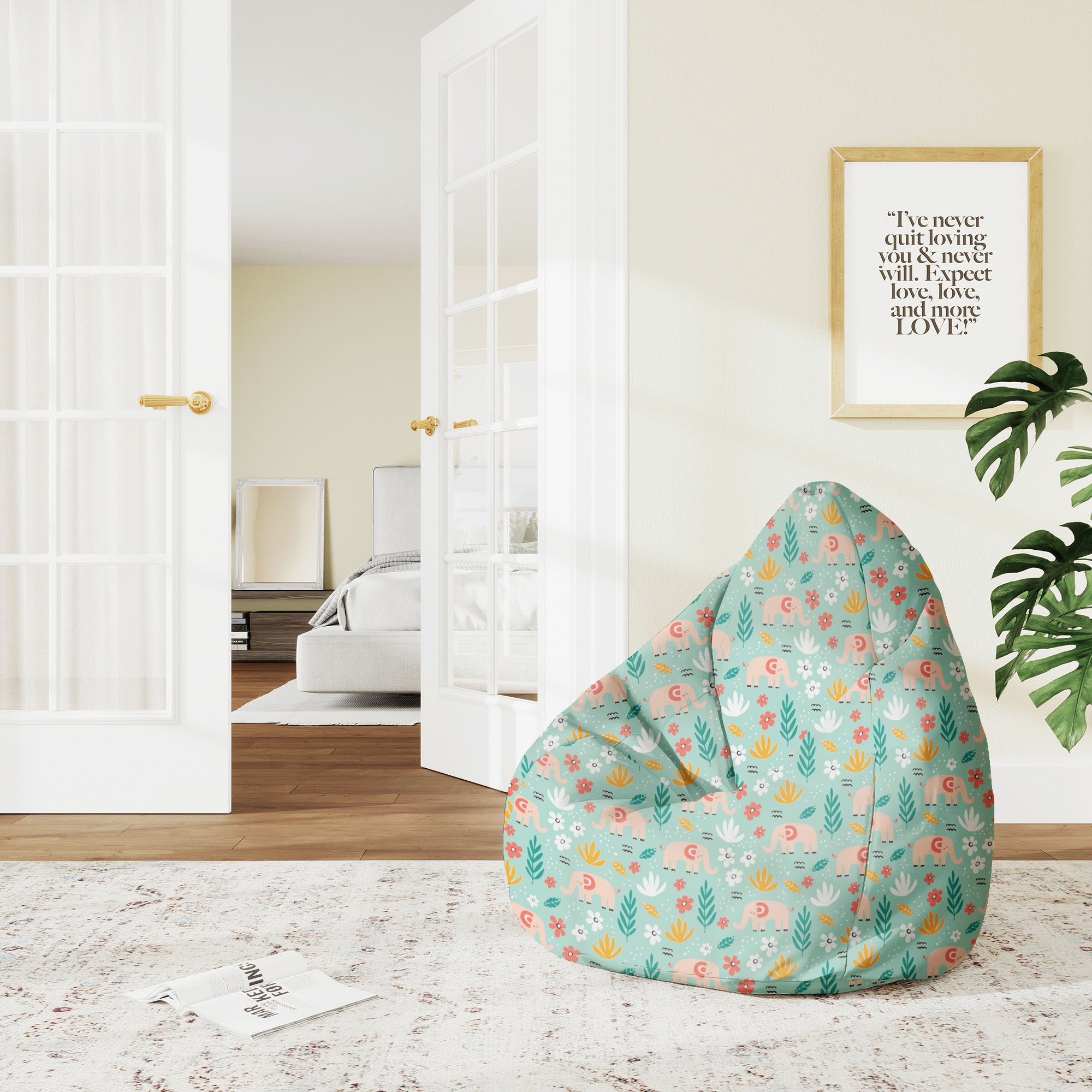 Puf Pearshape Elephant Morning-M-Velvet