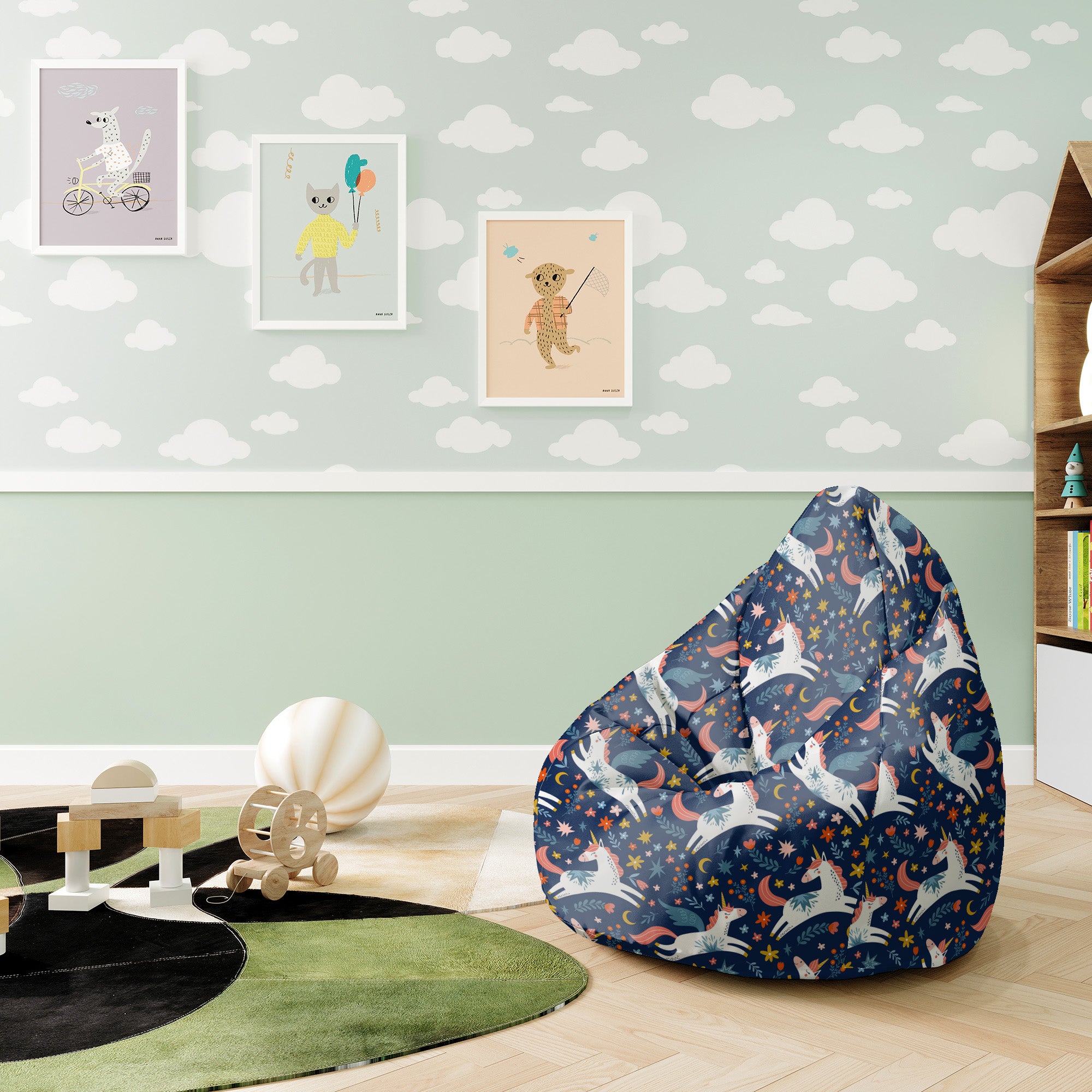 Puf Pearshape Fairy Unicorns-S-Oxford