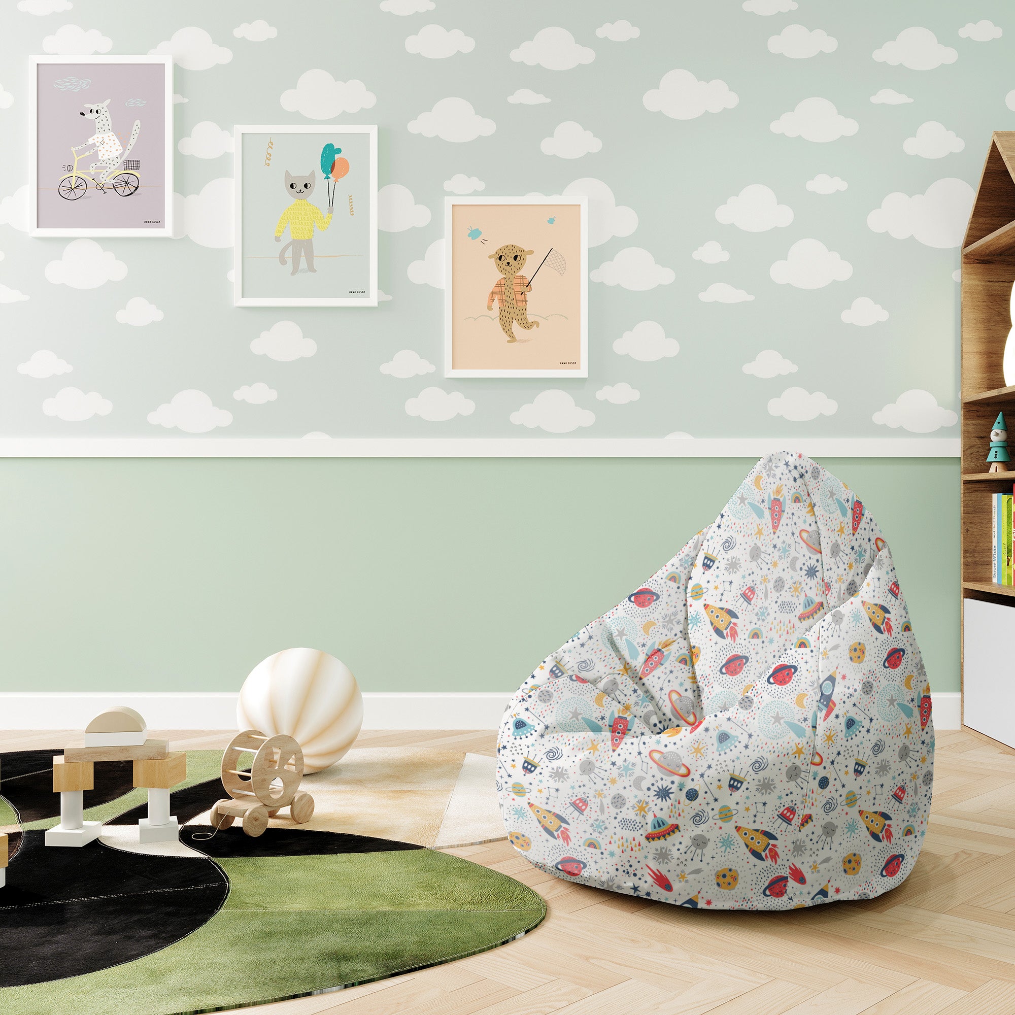 Puf Pearshape It's Fun v Space-S-Velvetu