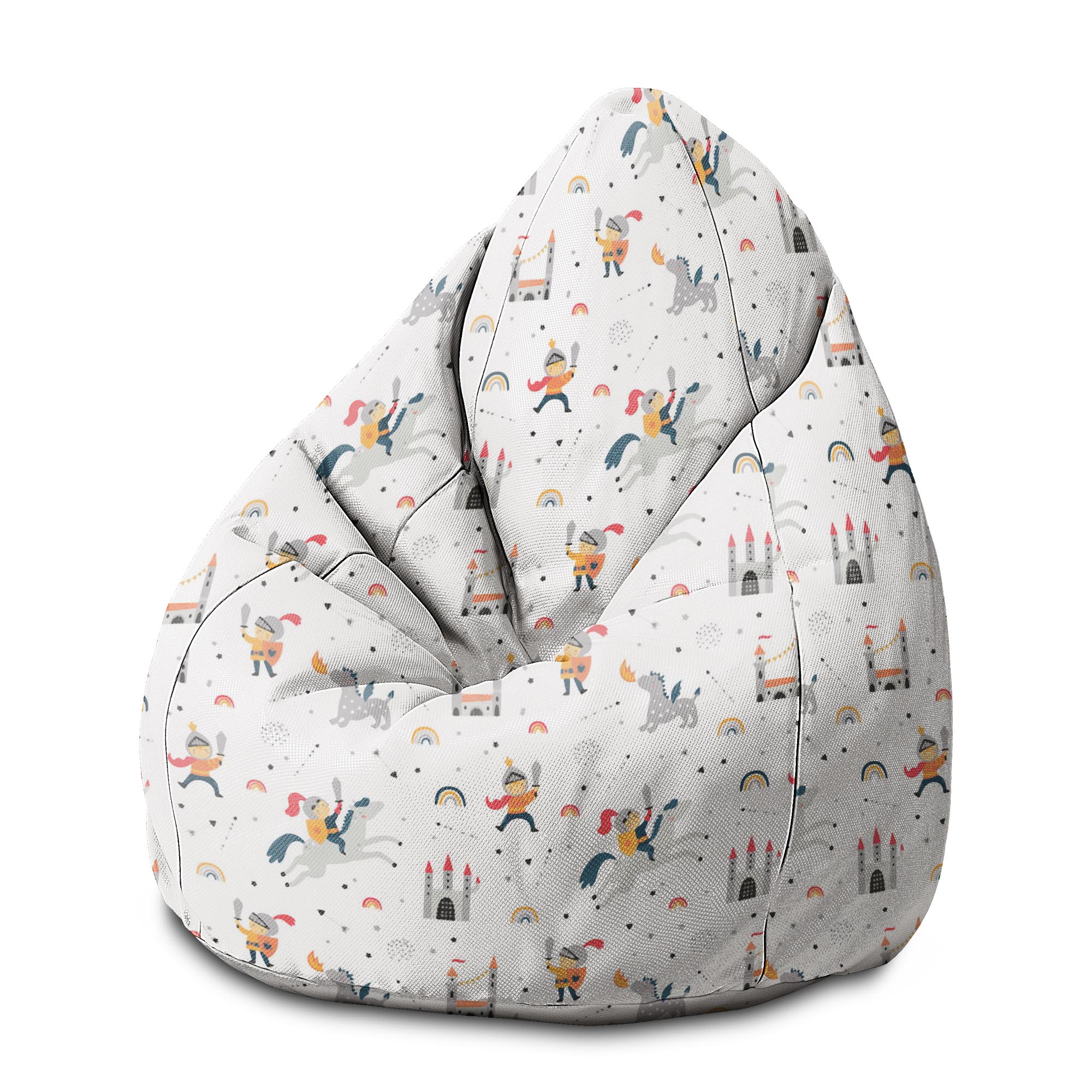 Puf Pearshape Knight and Dragon-M-Velvet