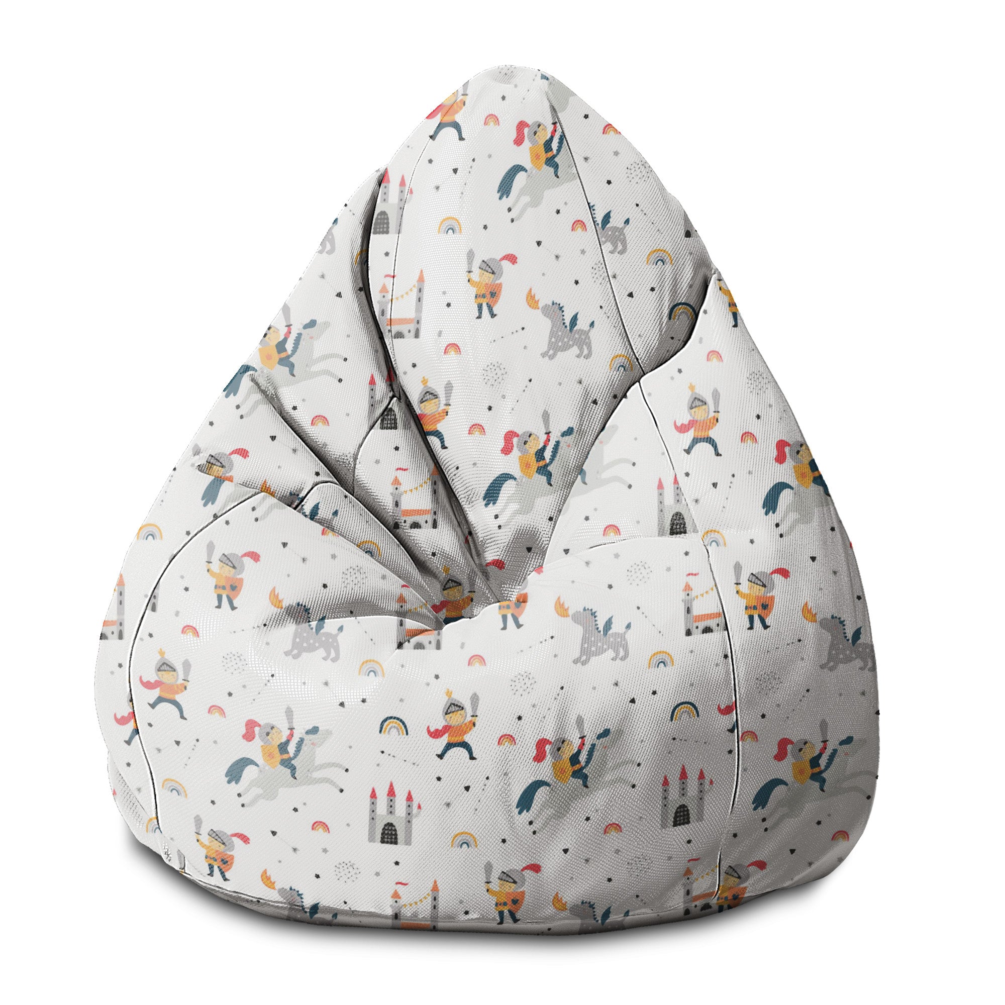 Puf Birnenform Ritter und Drache-S-Oxford