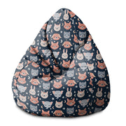 Pearshape Sleeping Animals Pouf-S-Velvet