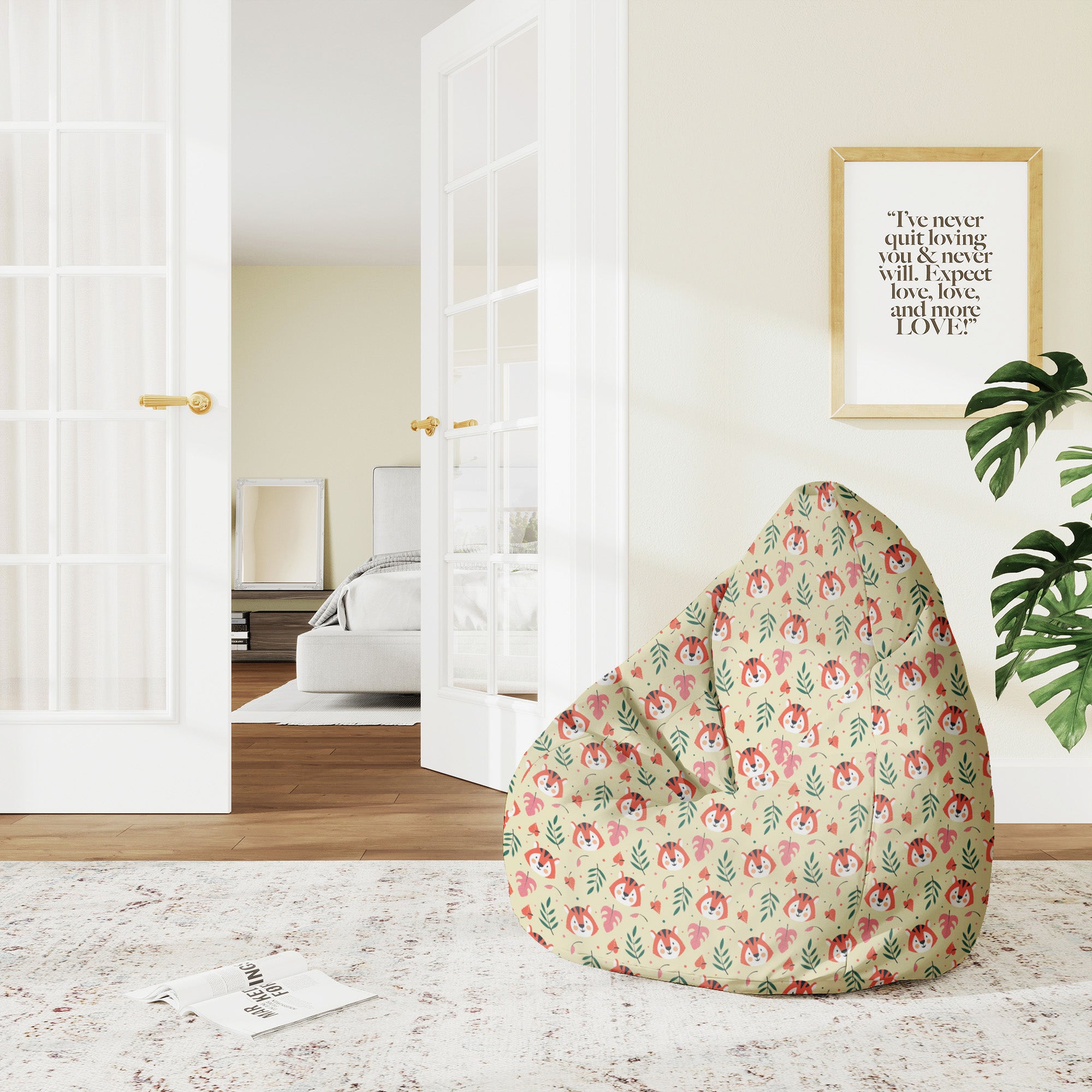 Puf Pearshape Tiger Pattern-M-Oxford
