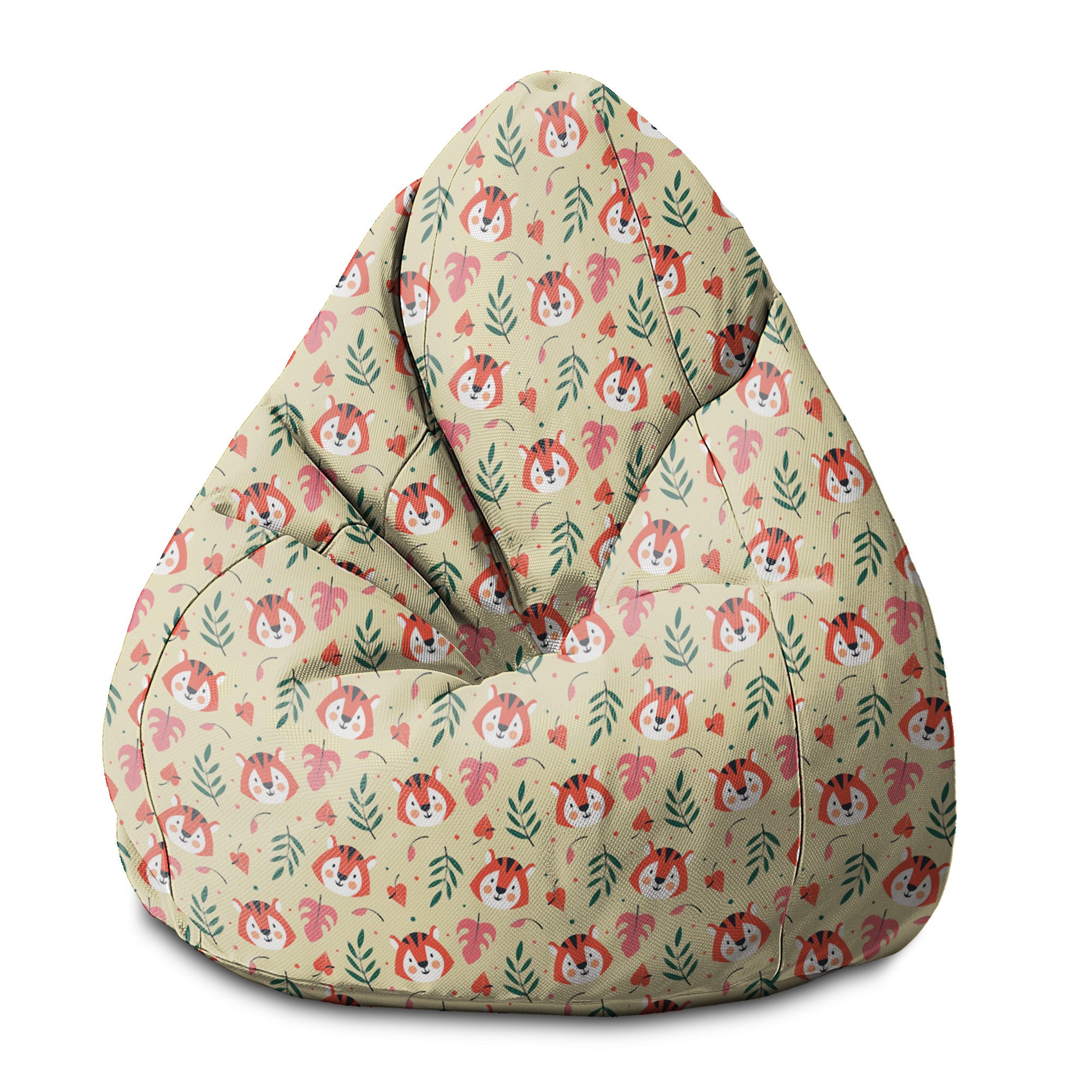 Puf Pearshape Tiger Pattern-S-Velvet