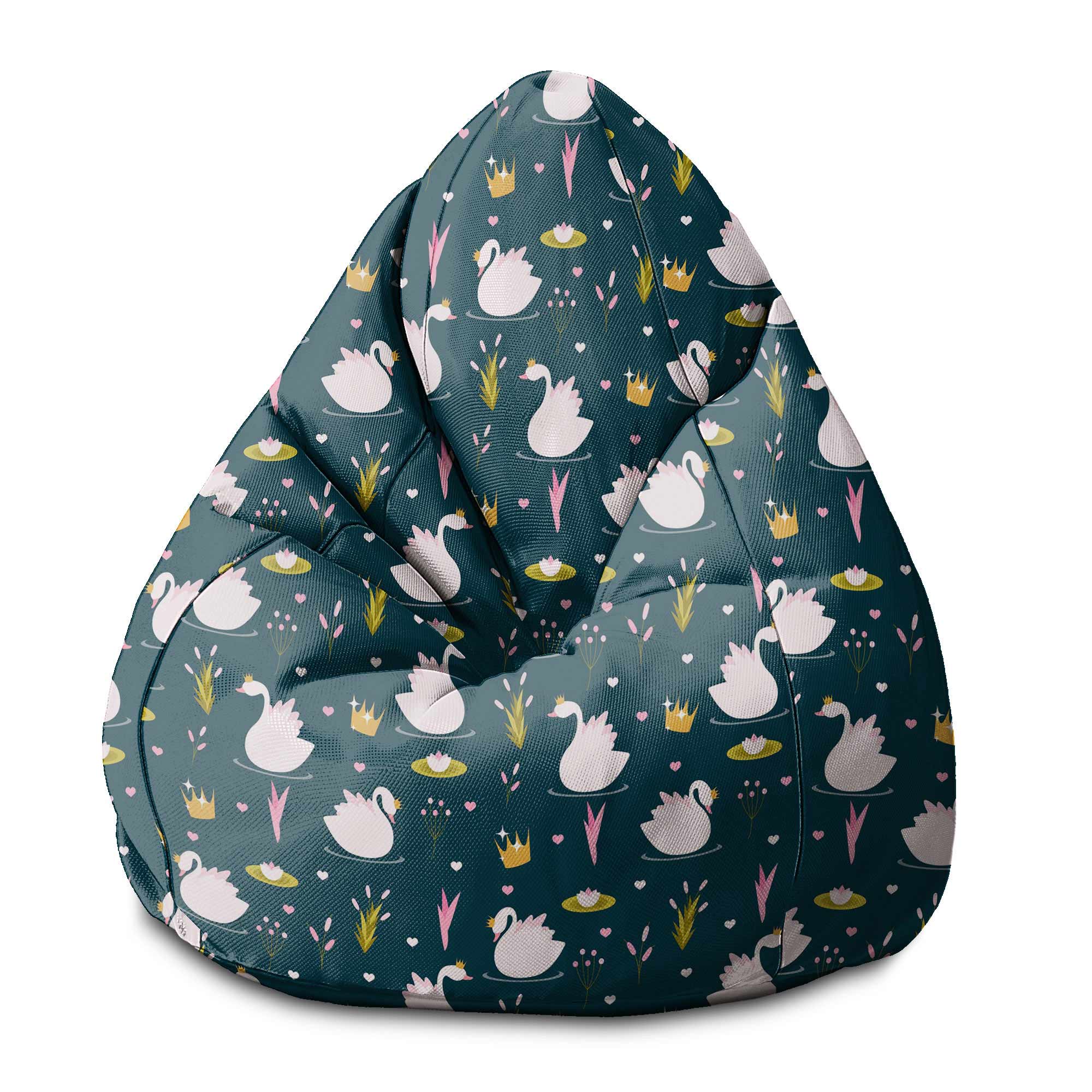 Puf Pearshape Swan Lake