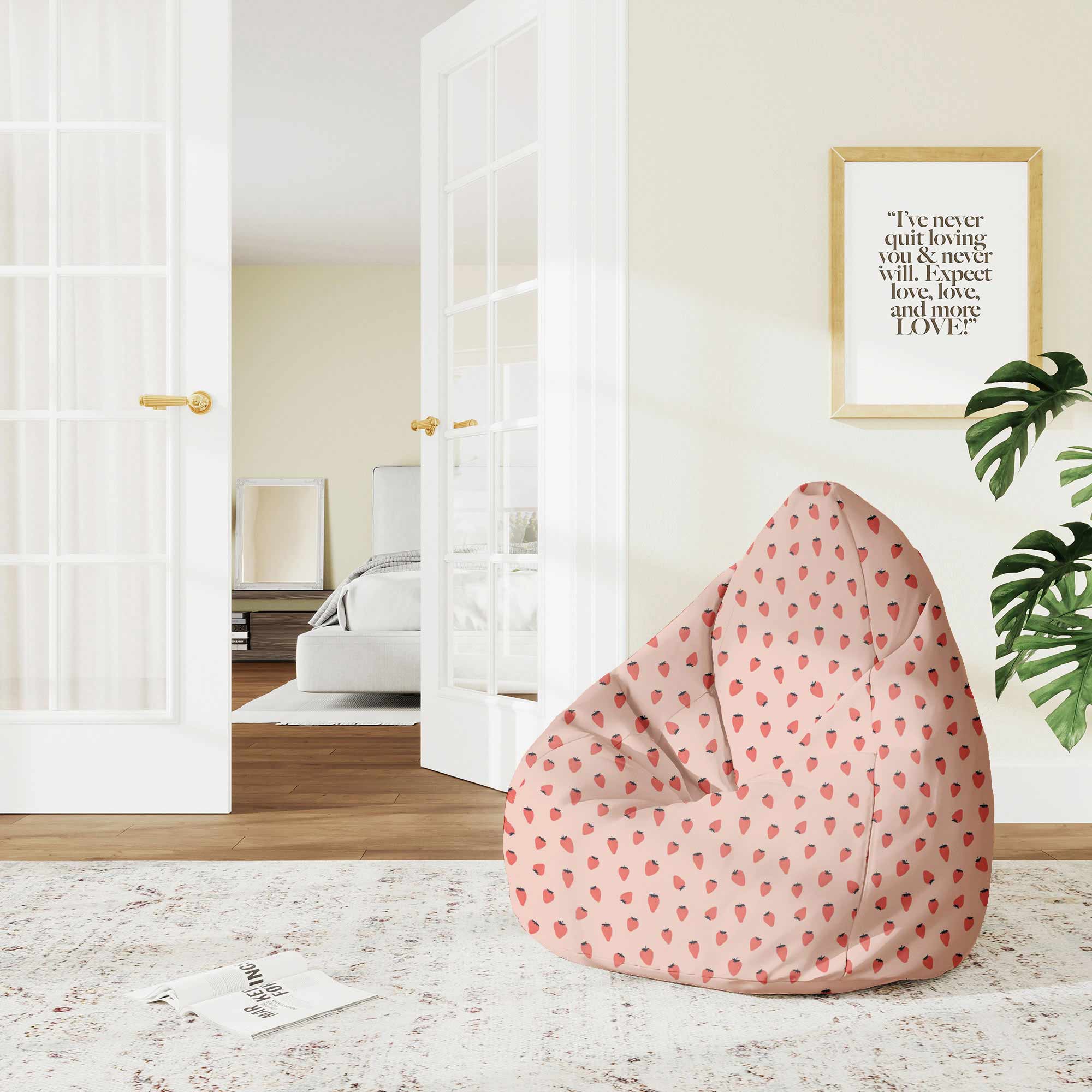 Puf Pearshape Strawberry-M-Velvet