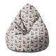 Pearshape Beanbag Seal in the Circus-S-Velvet