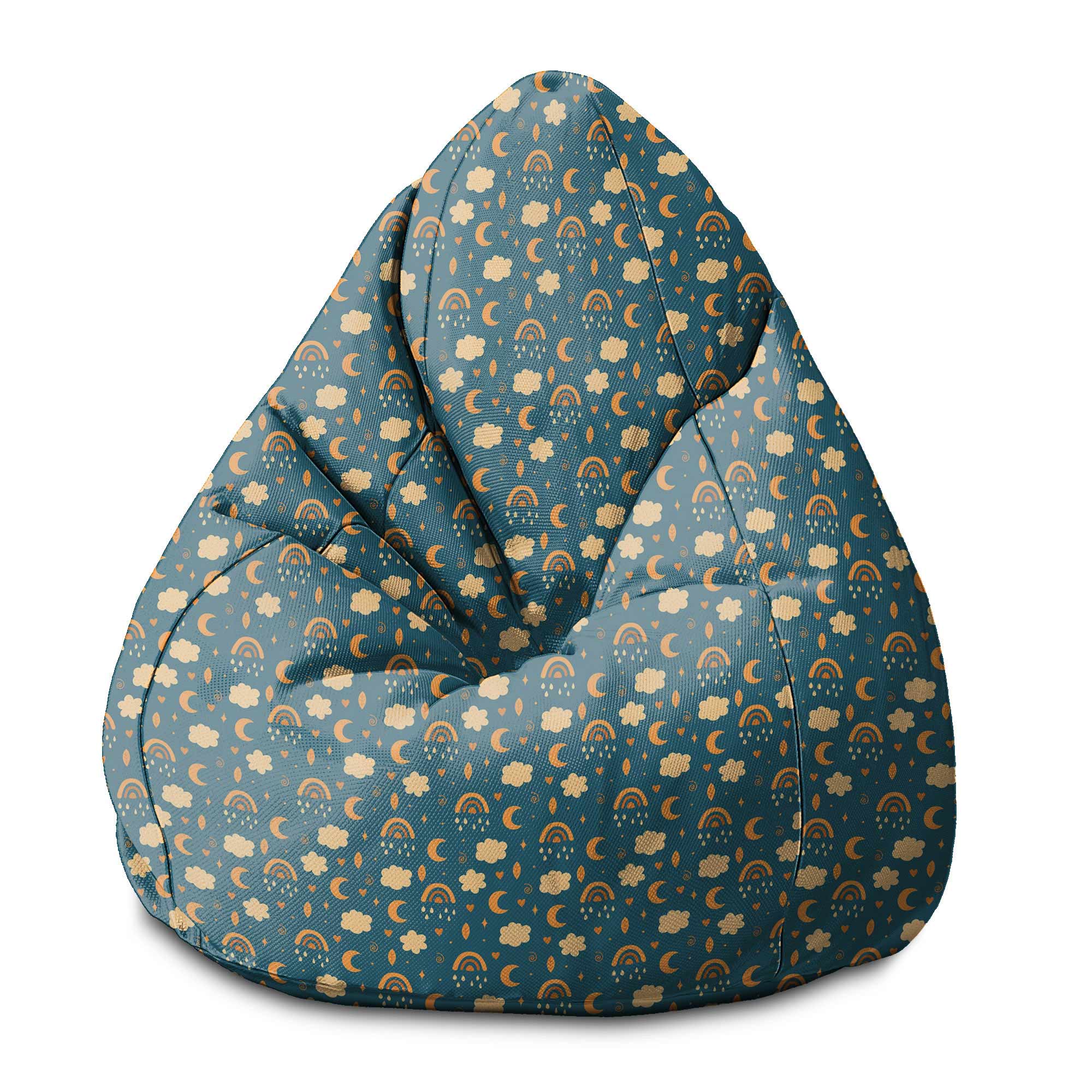 Puf Pearshape Sky and Moon-S-Velvet