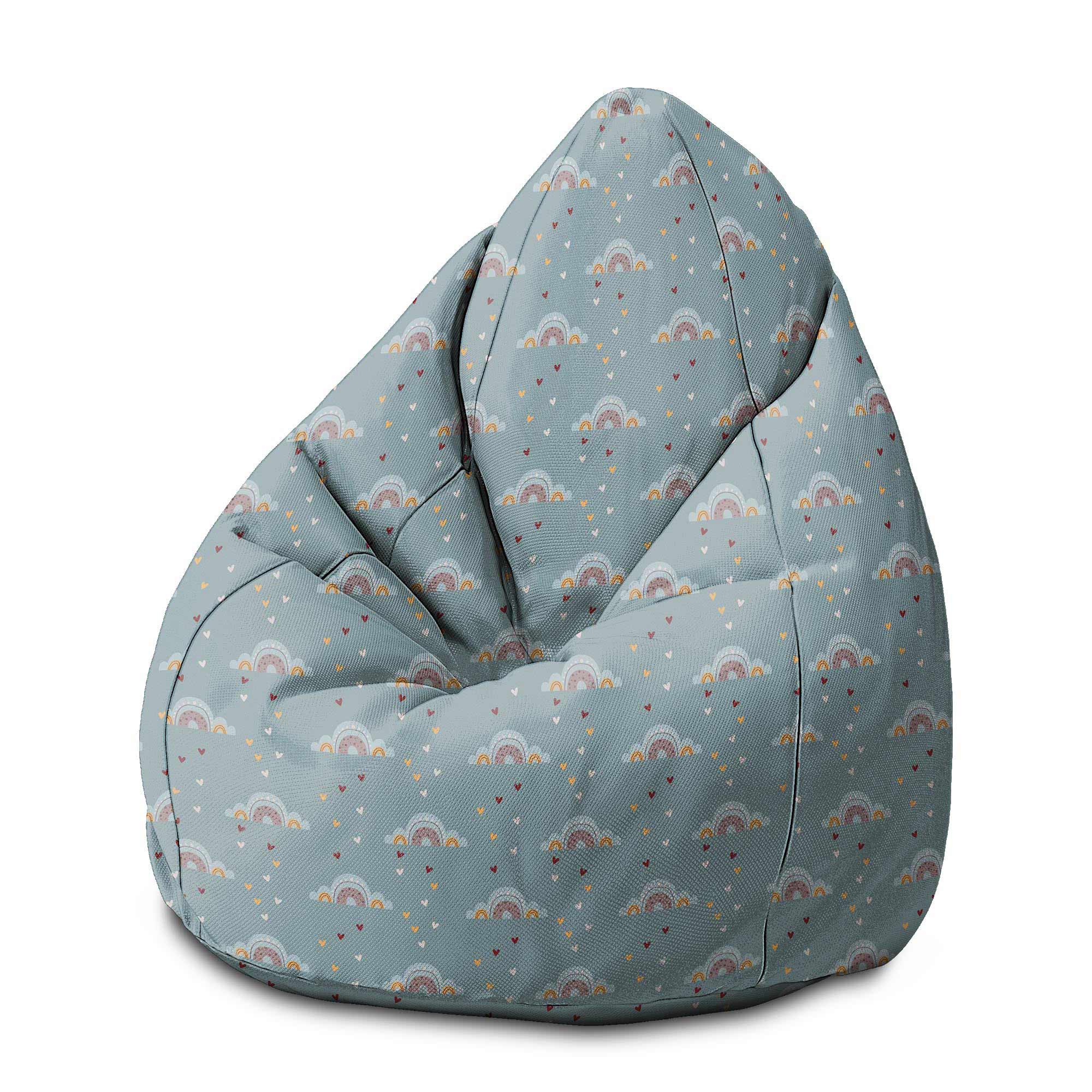 Sedací vak Pearshape Rainbow a Hearts-M-Velvet