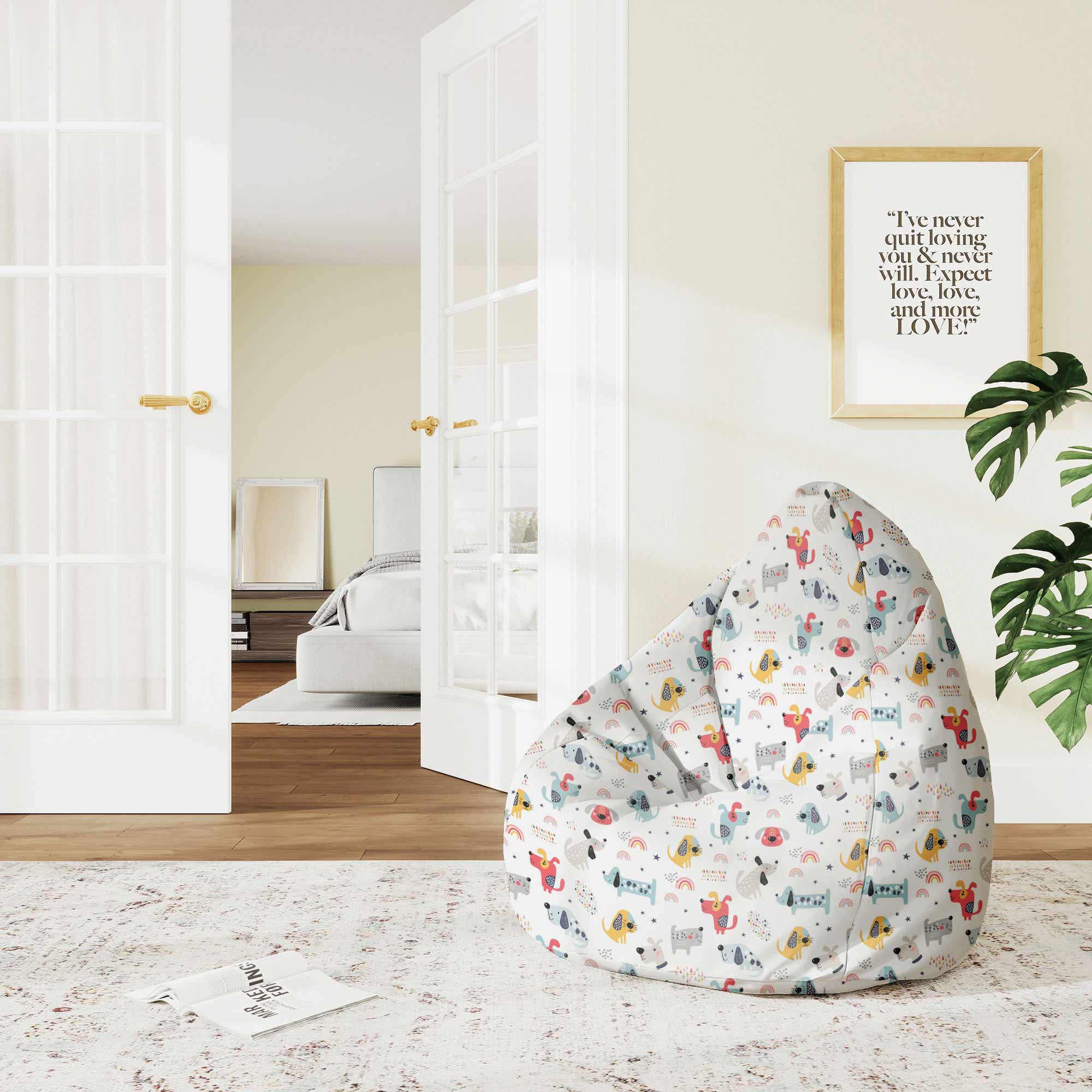 Puf Pearshape Rainbow a Dog-M-Velvet