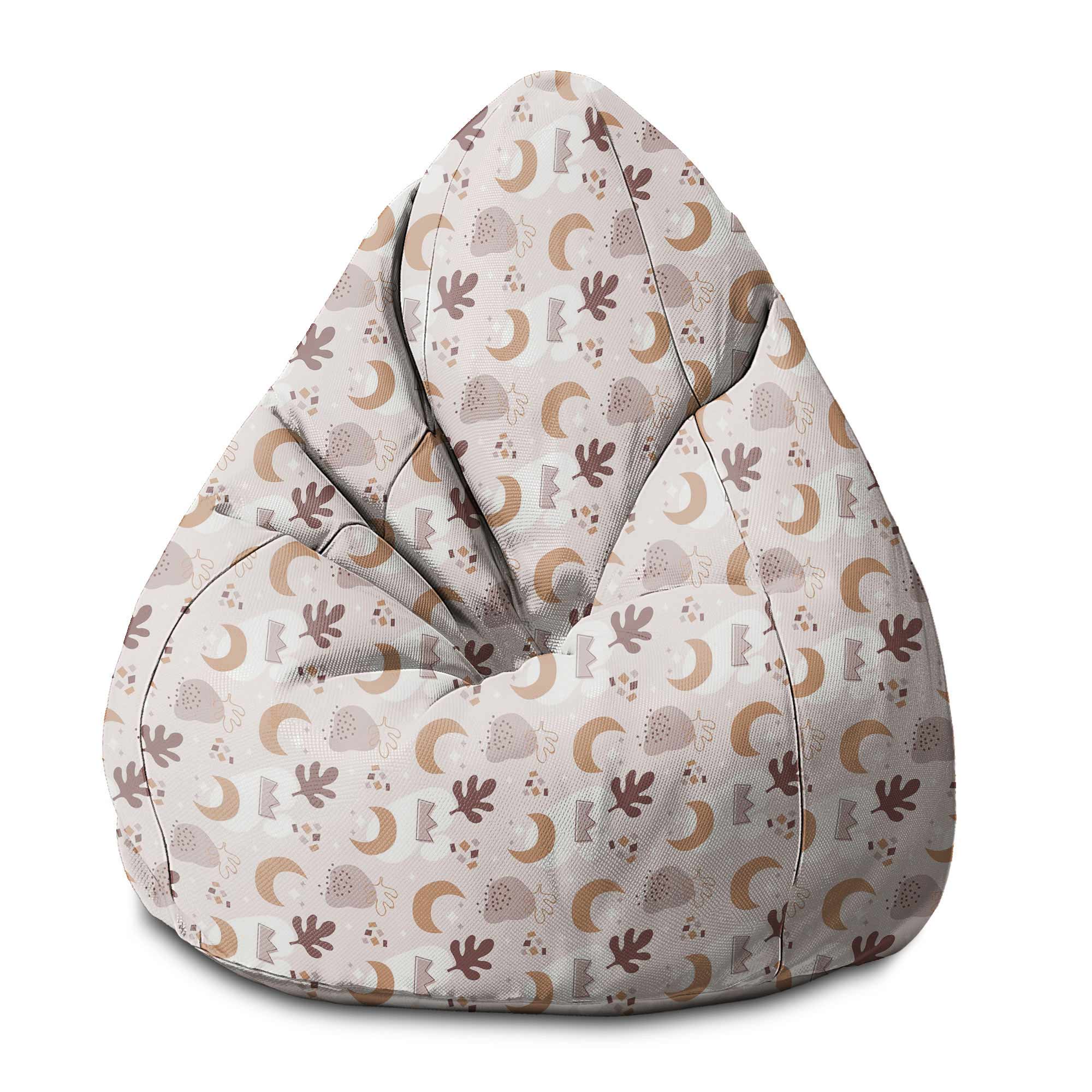 Sedací vak Pearshape Abstract Doodle Baby Pattern-S-Velvet