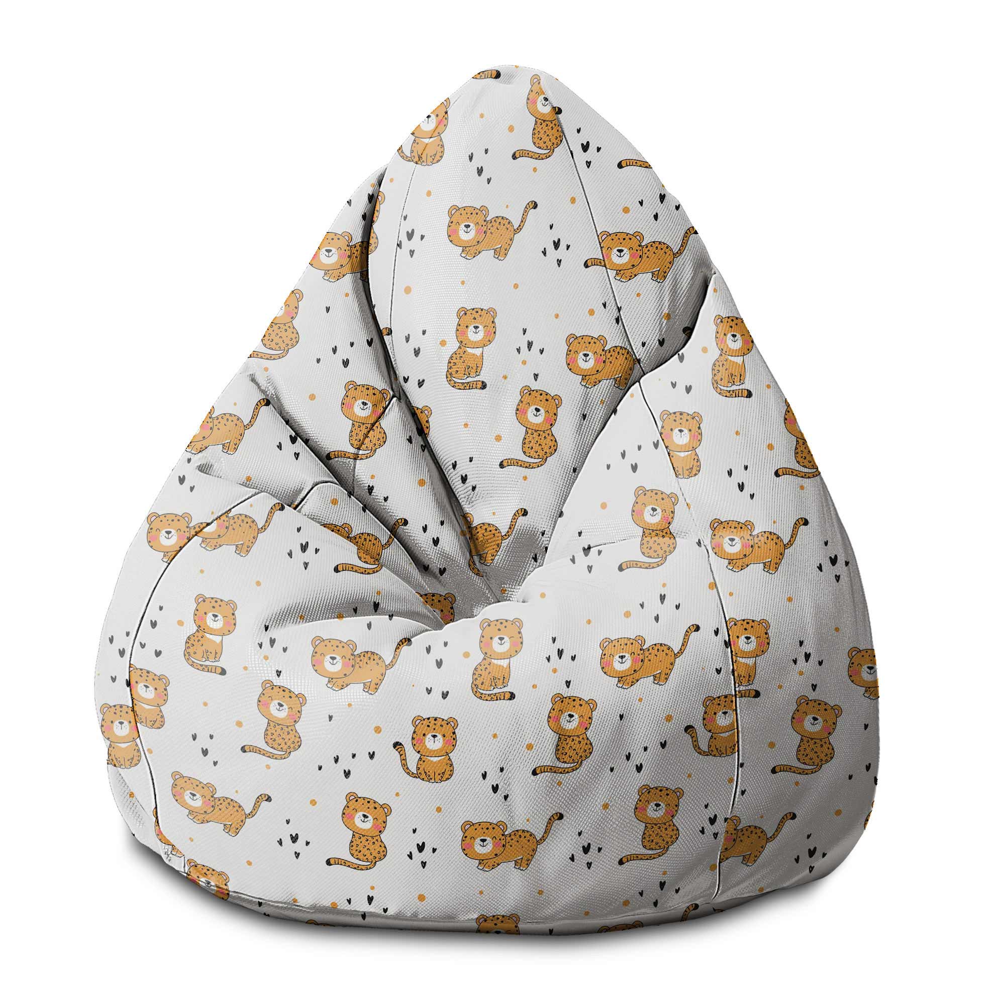 Puf Birnenform Babytiger-S-Samt