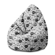 Puf Pearshape Black and White Cats-M-Oxford