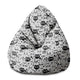 Puf Pearshape Black and White Cats