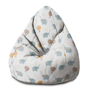 Puf Birnenform Blauer Elefant-S-Samt