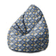 Pearshape Blue Planes-M Oxford Pouf
