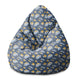 Pearshape Blue Planes-S Oxford Pouf