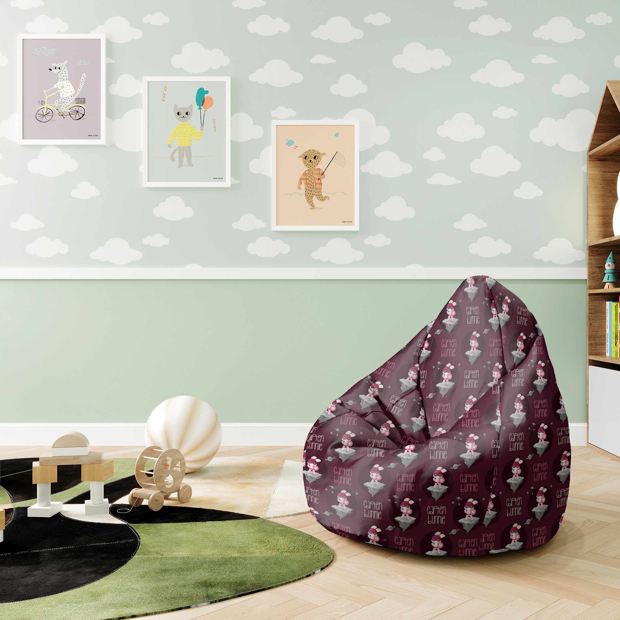 Puf Pearshape Capten Bunny