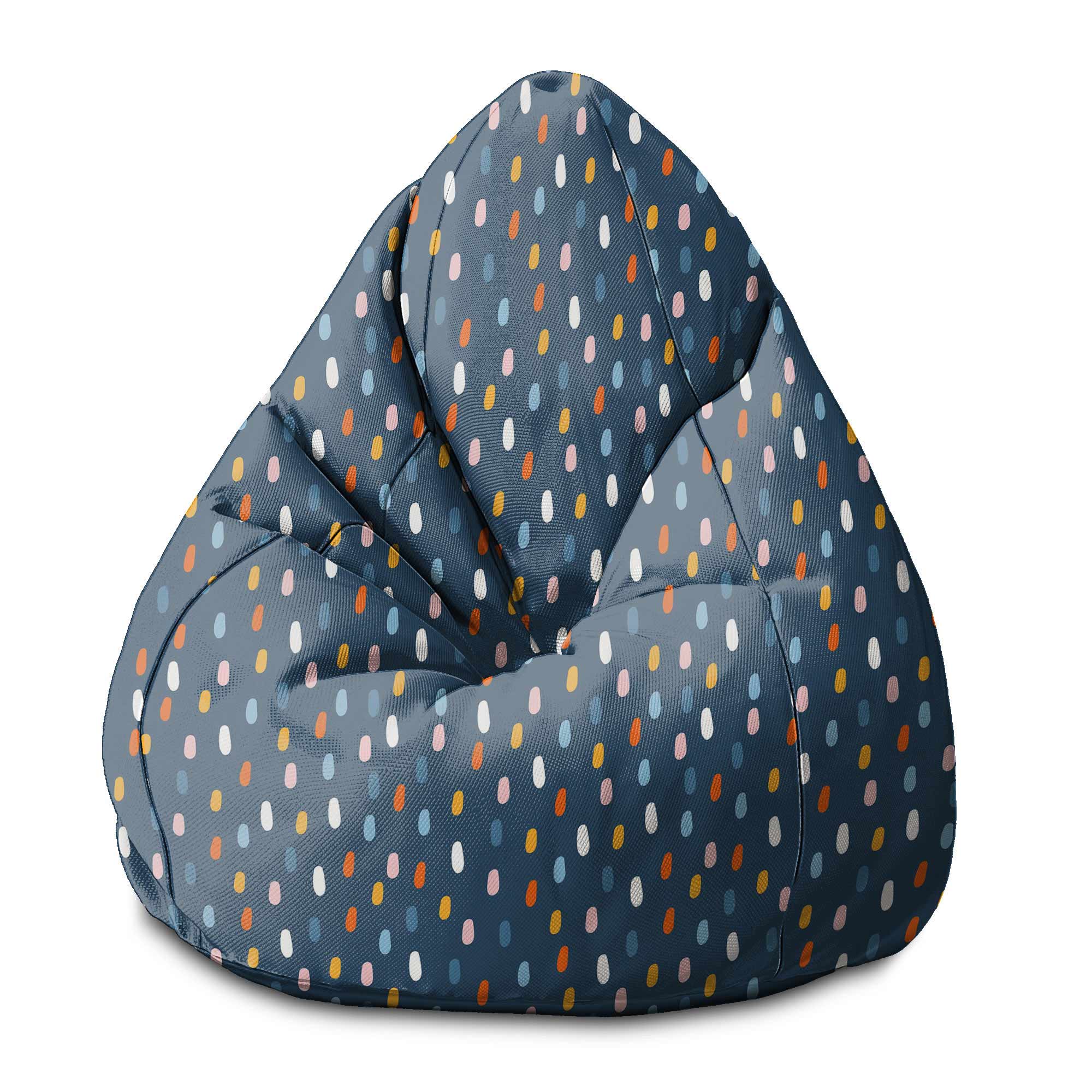 Puf Pearshape Colorful Rain-S-Velvet