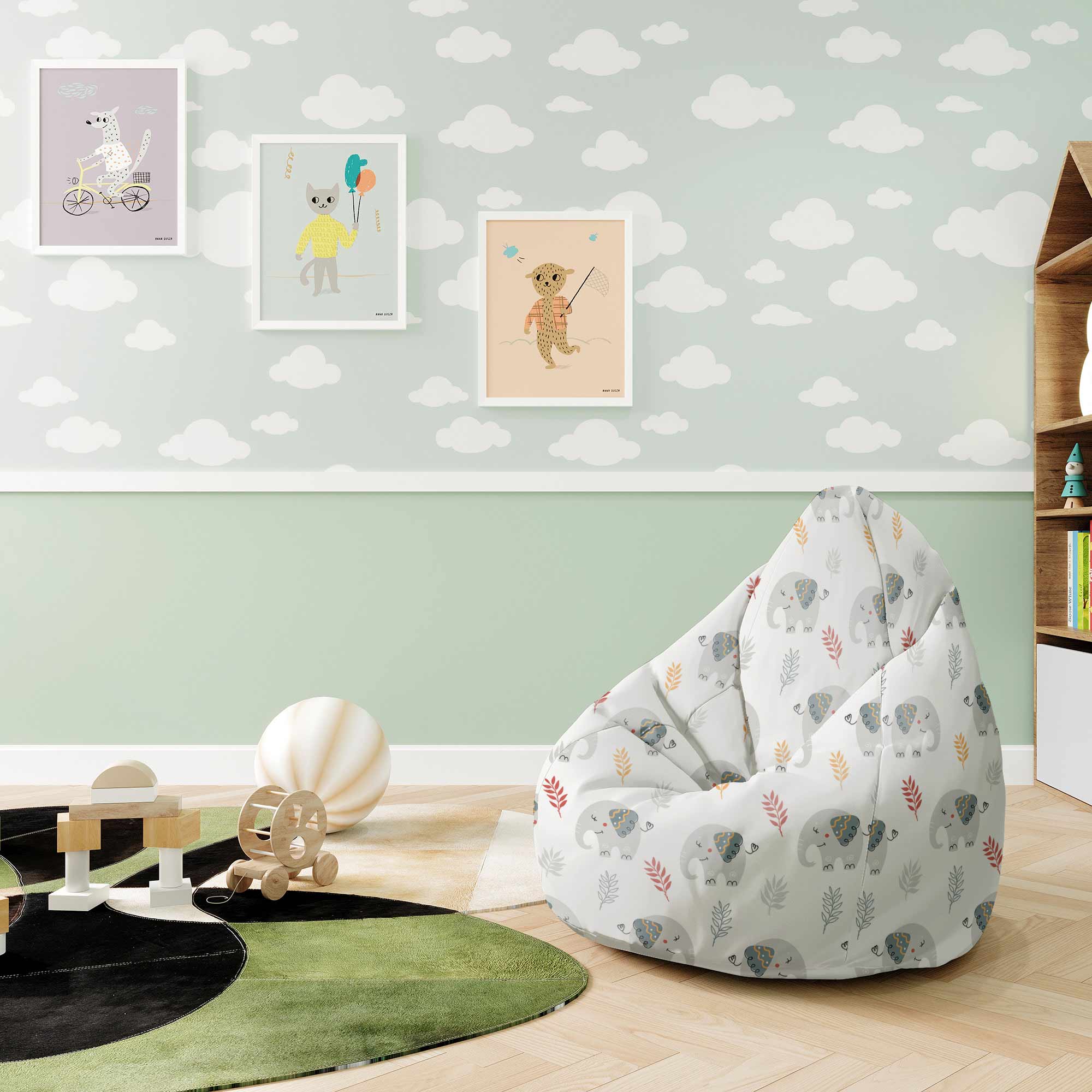 Puf Pearshape Cute Elephant-S-Oxford