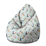 Sedací vak Pearshape Roztomilí papagáje-M-Zamat