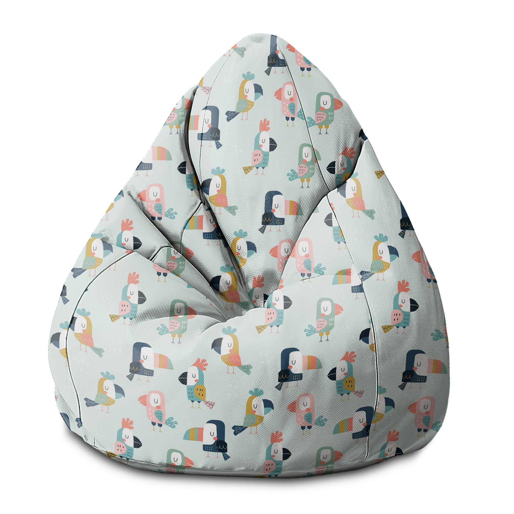 Puf Pearshape Cute Parrots-S-Oxford