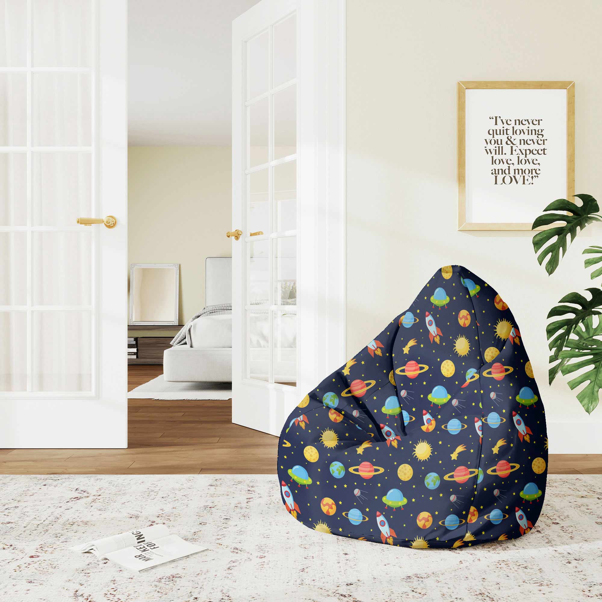 Puf Pearshape Worek Galaxy-M-Velvet