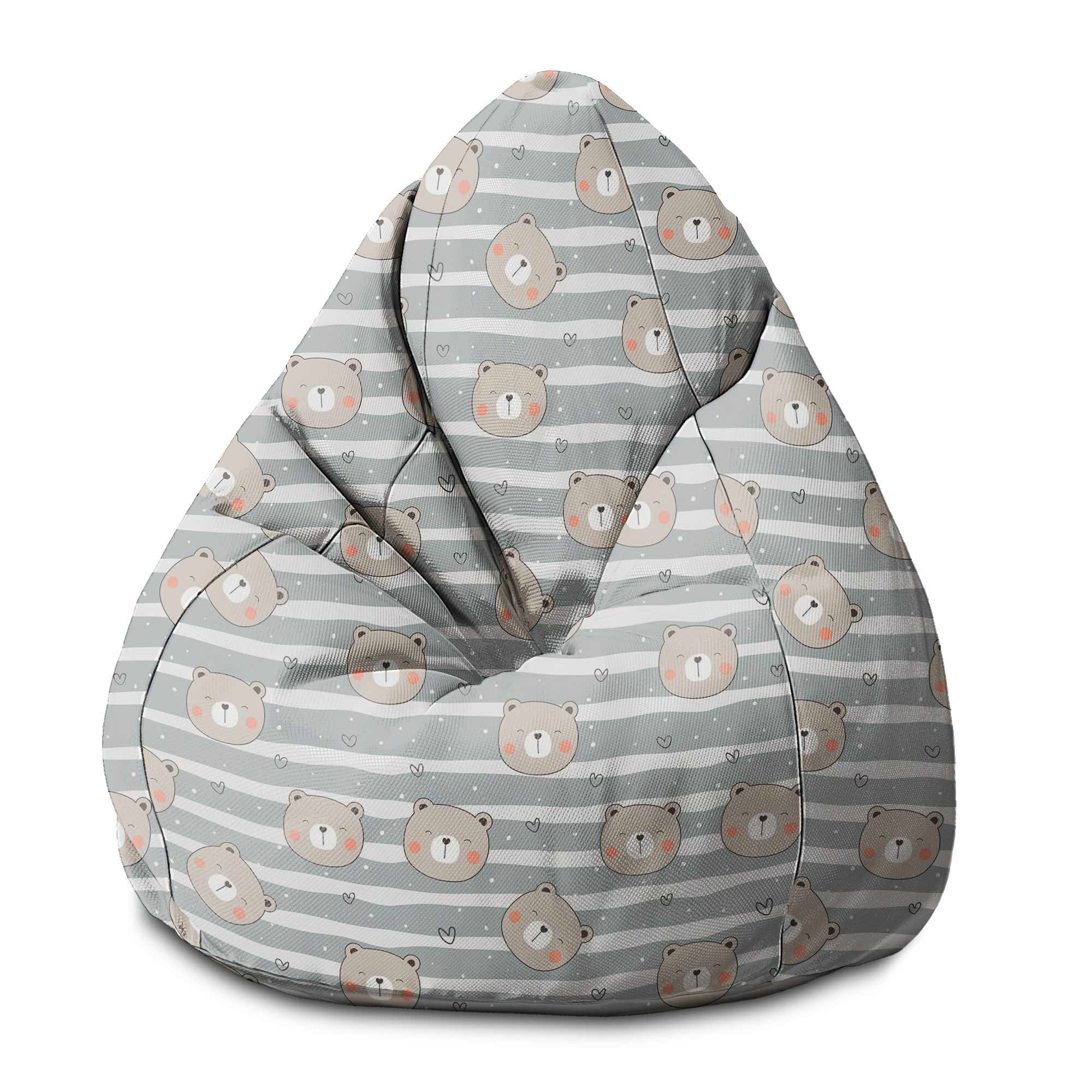Puf Birnenform Happy Bear-S-Samt