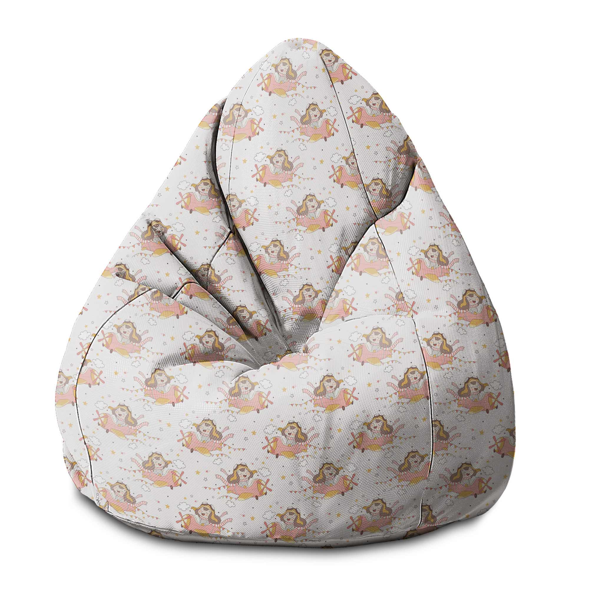 Puf Pearshape Happy Girl v letadle-S-Oxford