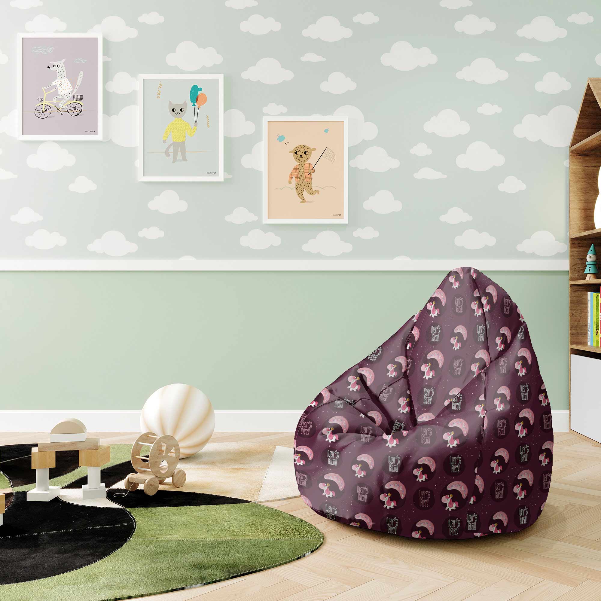 Puf Pearshape Let's Fly-S-Oxford