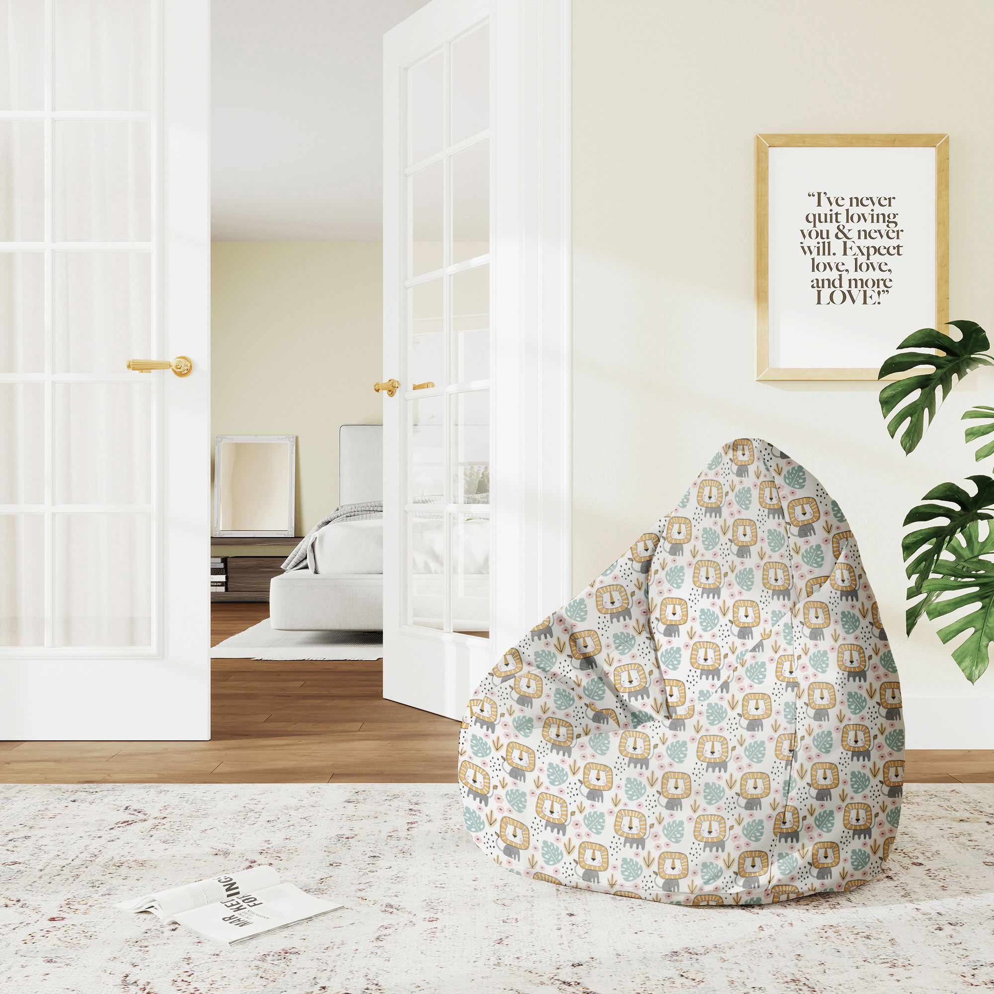 Pearshape Pouf Lion in the Jungle-M-Oxford