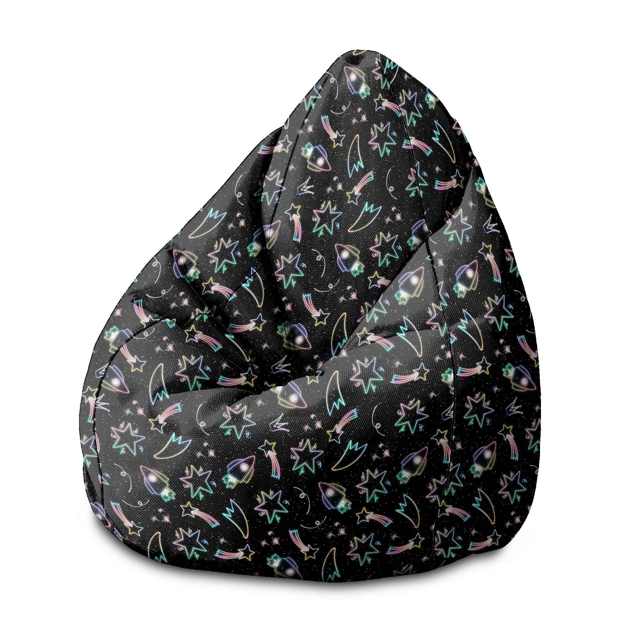 Puf Pearshape Neon Galaxy-M-Velvet