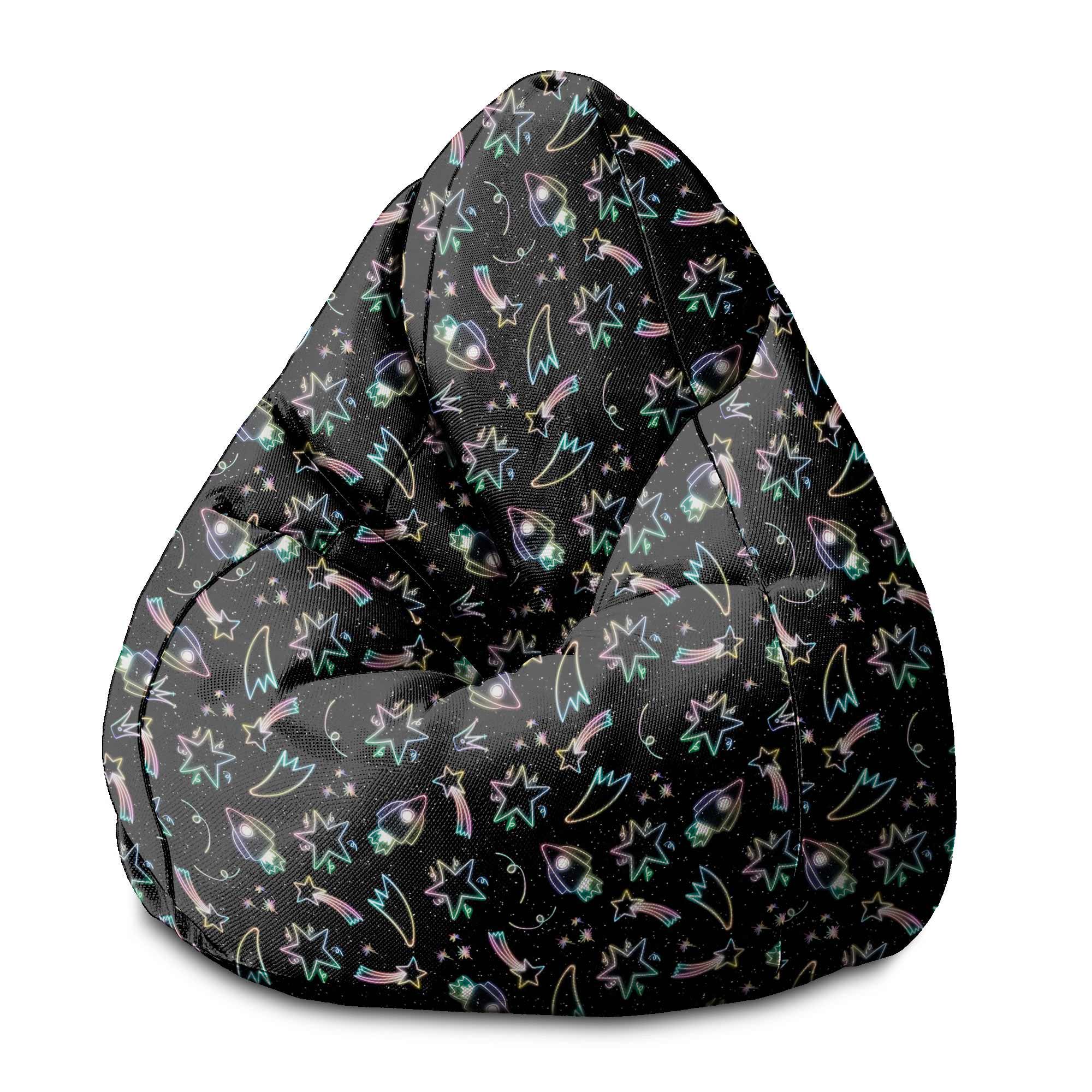 Puf Pearshape Neon Galaxy