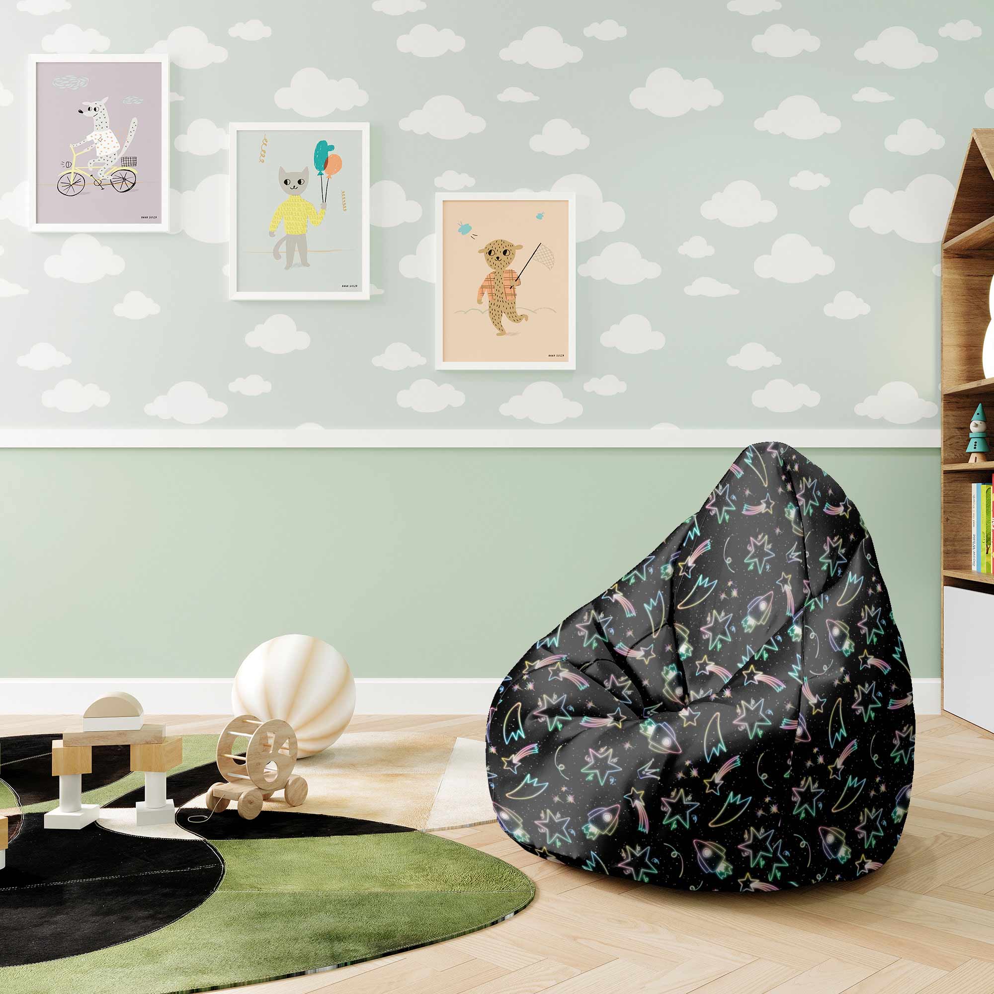 Puf Pearshape Neon Galaxy-S-Oxford