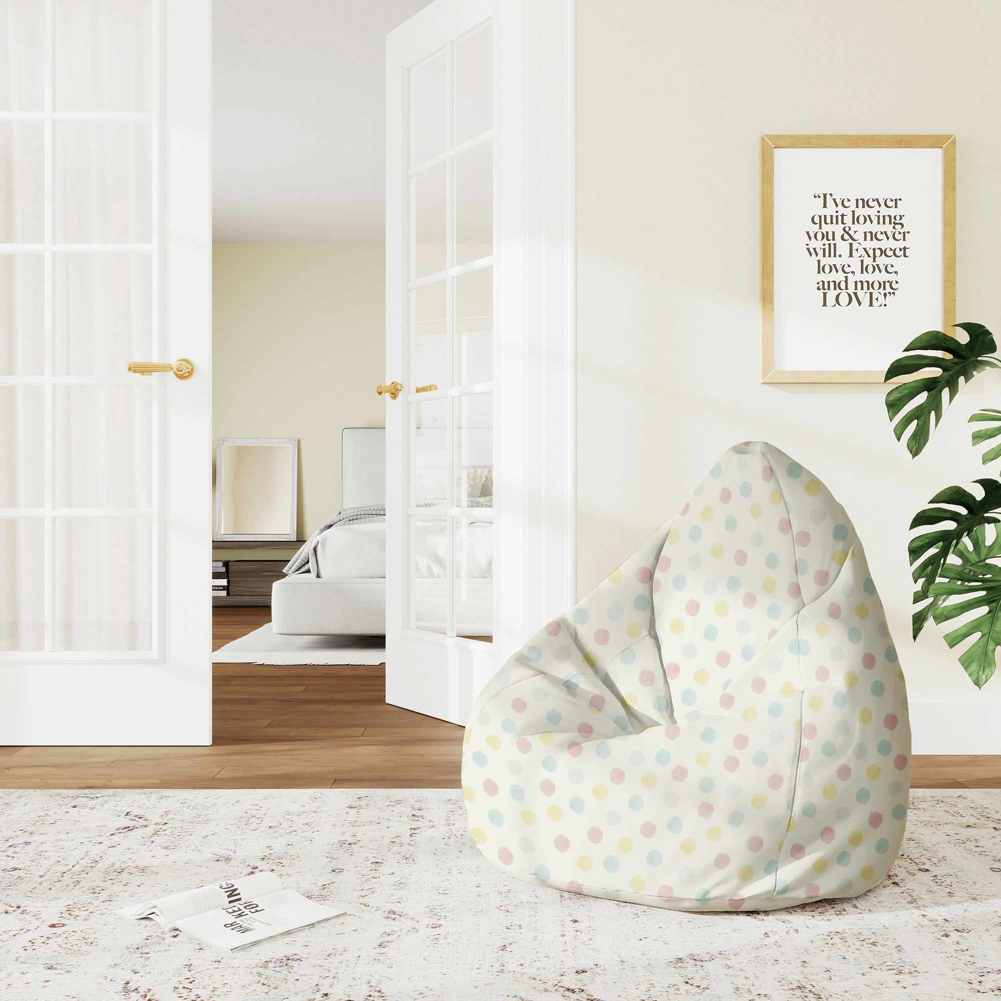 Puf Pearshape Pastel Spots-M-Velvet
