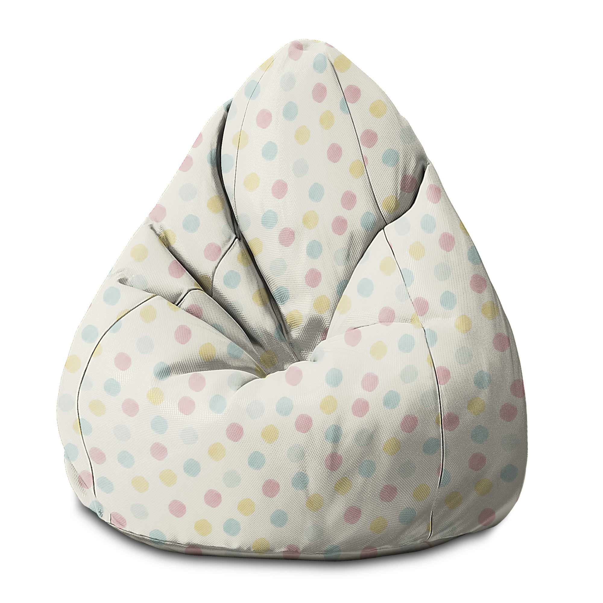 Pearshape Pastel Spots-S Velvet Pouf