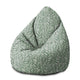 Pearshape Abstract Brush Leaves-M Velvet Pouf