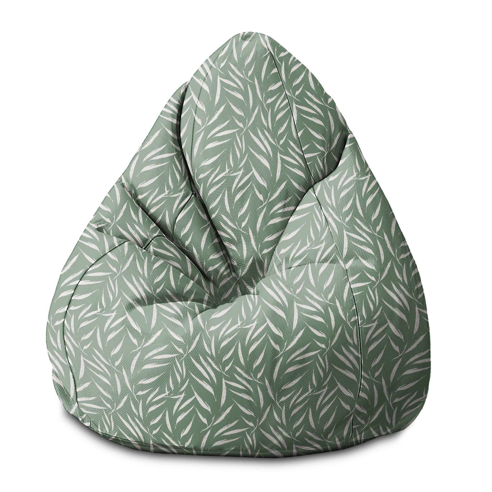 Puf Pearshape Abstraktní štětec Listy-S-Oxford
