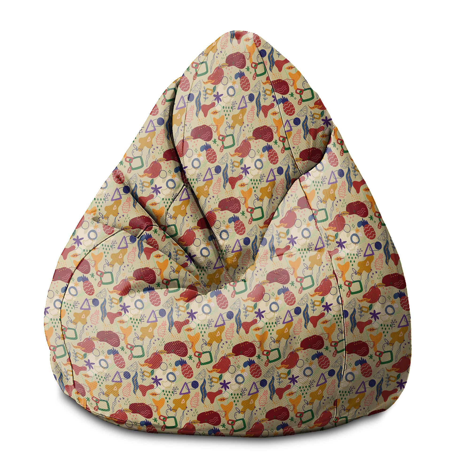 Puf Pearshape Abstract Fruits-S-Oxford