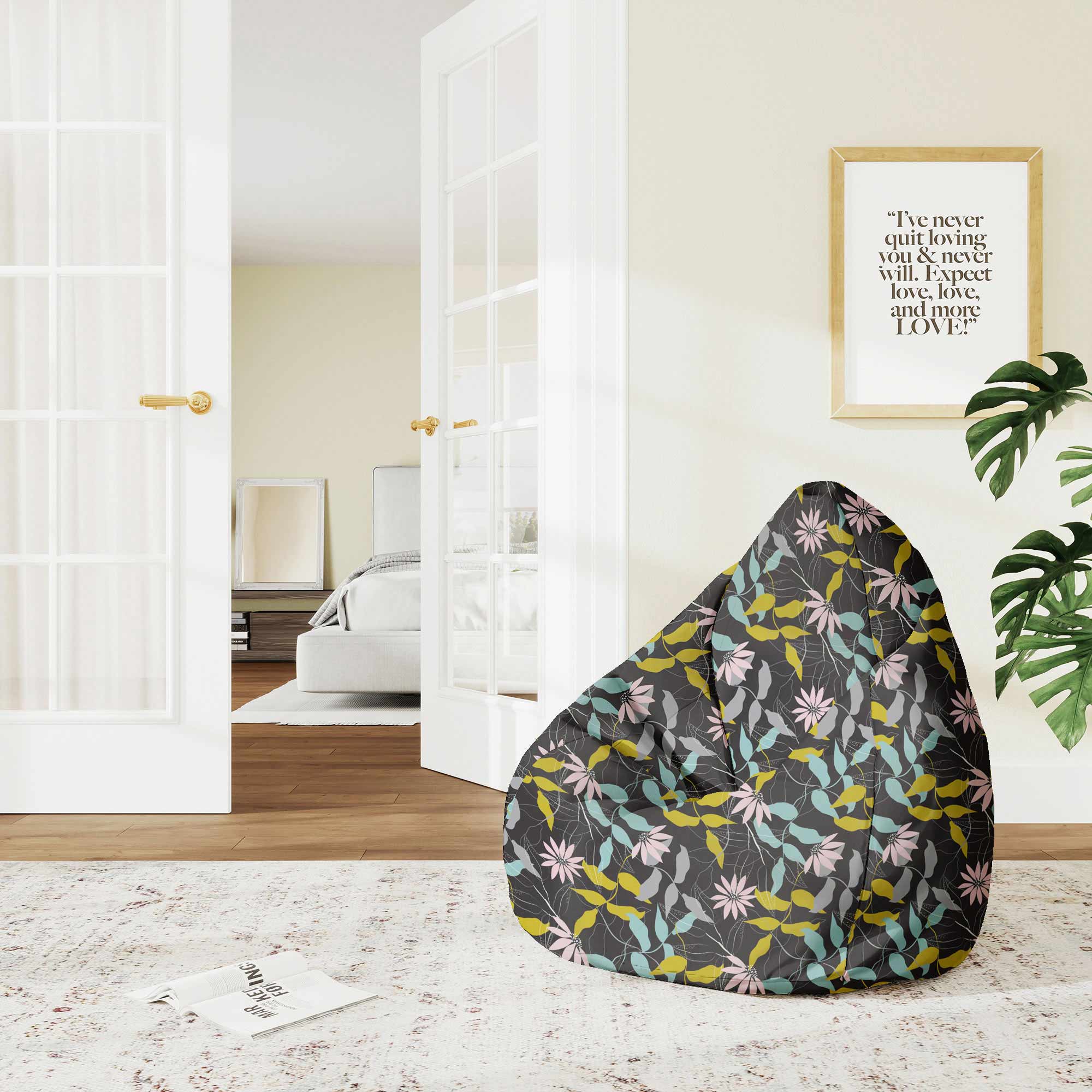 Puf Pearshape Garden Sketch-M-Oxford