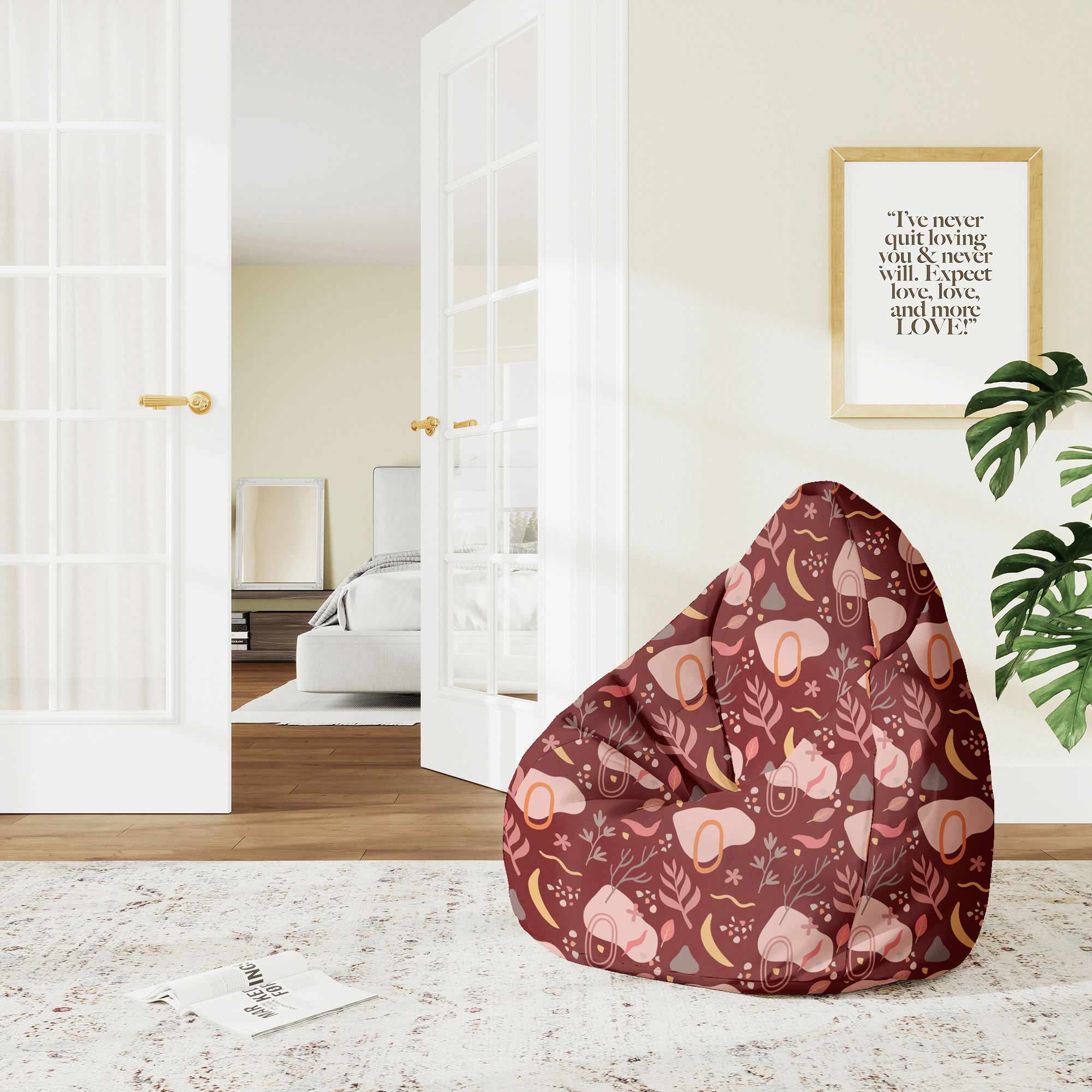 Puf Pearshape Abstract Nature-M-Velvet