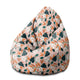 Sedací vak Pearshape Abstract Spring-M-Velvet