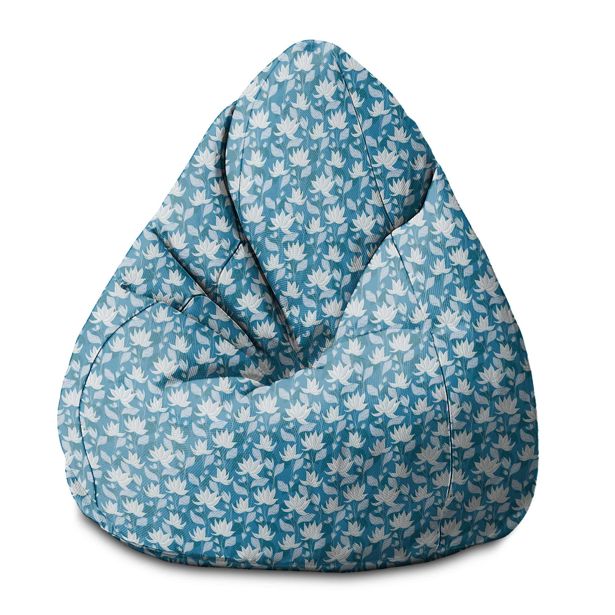 Puf Pearshape Blue Water Lily