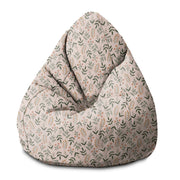 Puf Pearshape Botanical Beige Pattern-S-Velvet