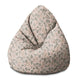 Puf Pearshape Botanical Beige Pattern-S-Velvet