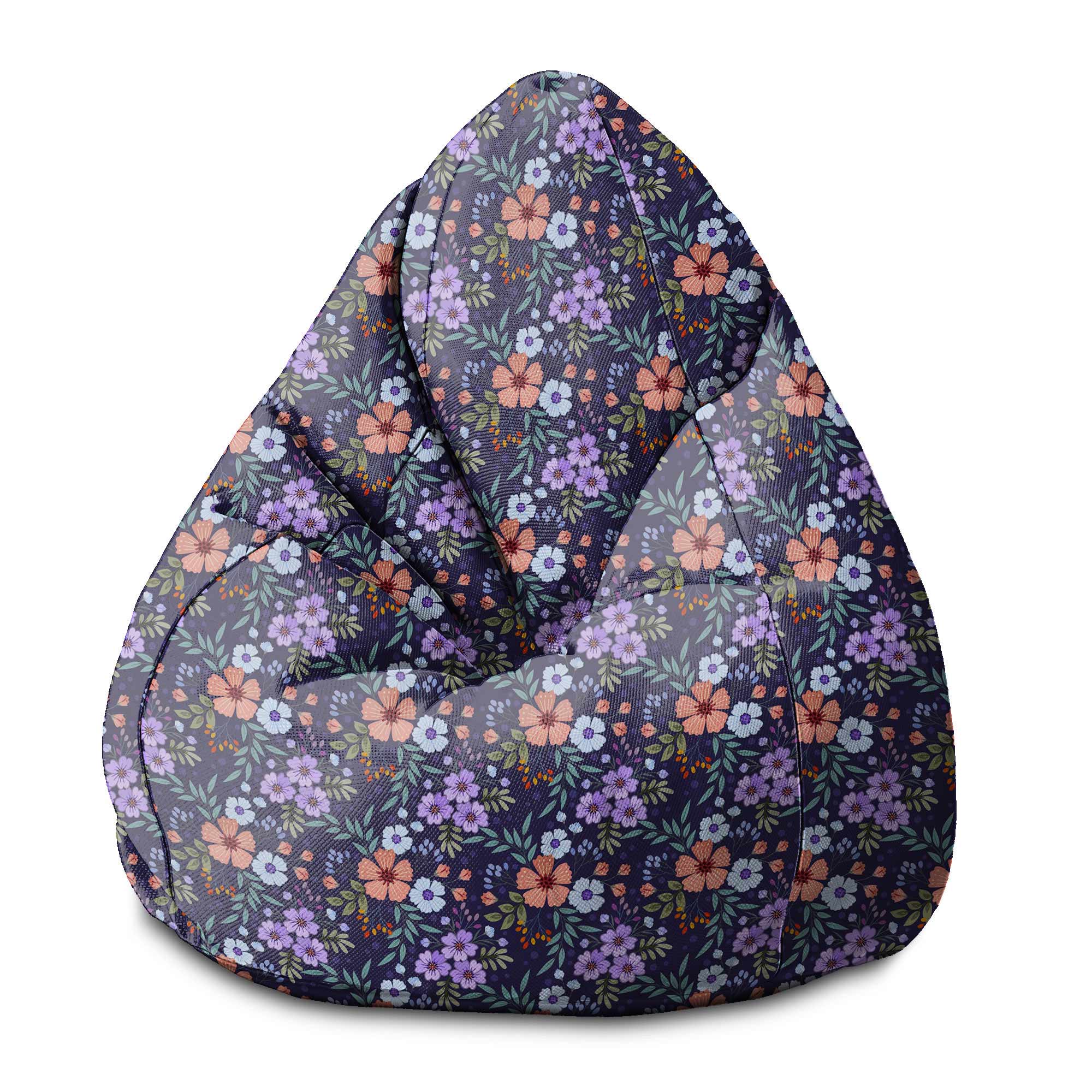 Puf Pearshape Botanical Pattern-S-Oxford